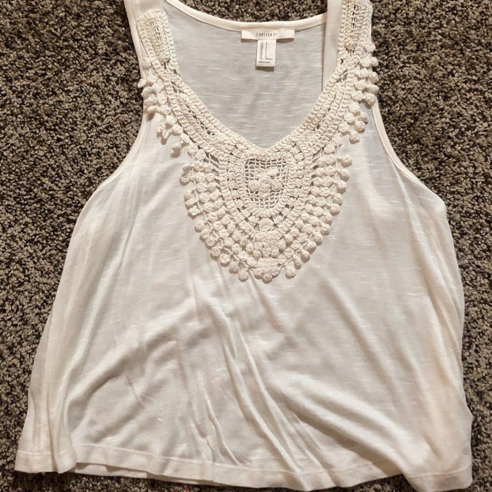 Small crochet forever 21 tank